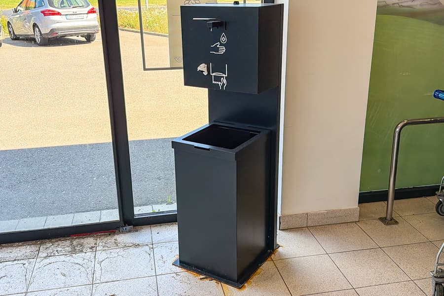 Hygieneständer mit Abfallbehälter